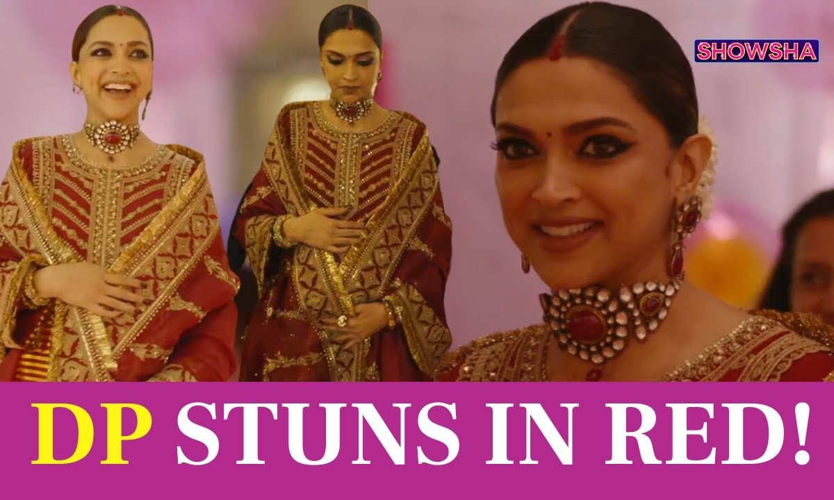 Pregnant Deepika Padukone Exudes Royalty In Red At Anant-Radhika's ...