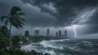 අද කාලගුණය: ප්‍රදේශ රැසකට වැසි සහ තද සුළං